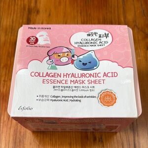 New unopened‎ Pink Collagen Hyaluronic Acid Essence Mask Sheet 30 pop up Korean